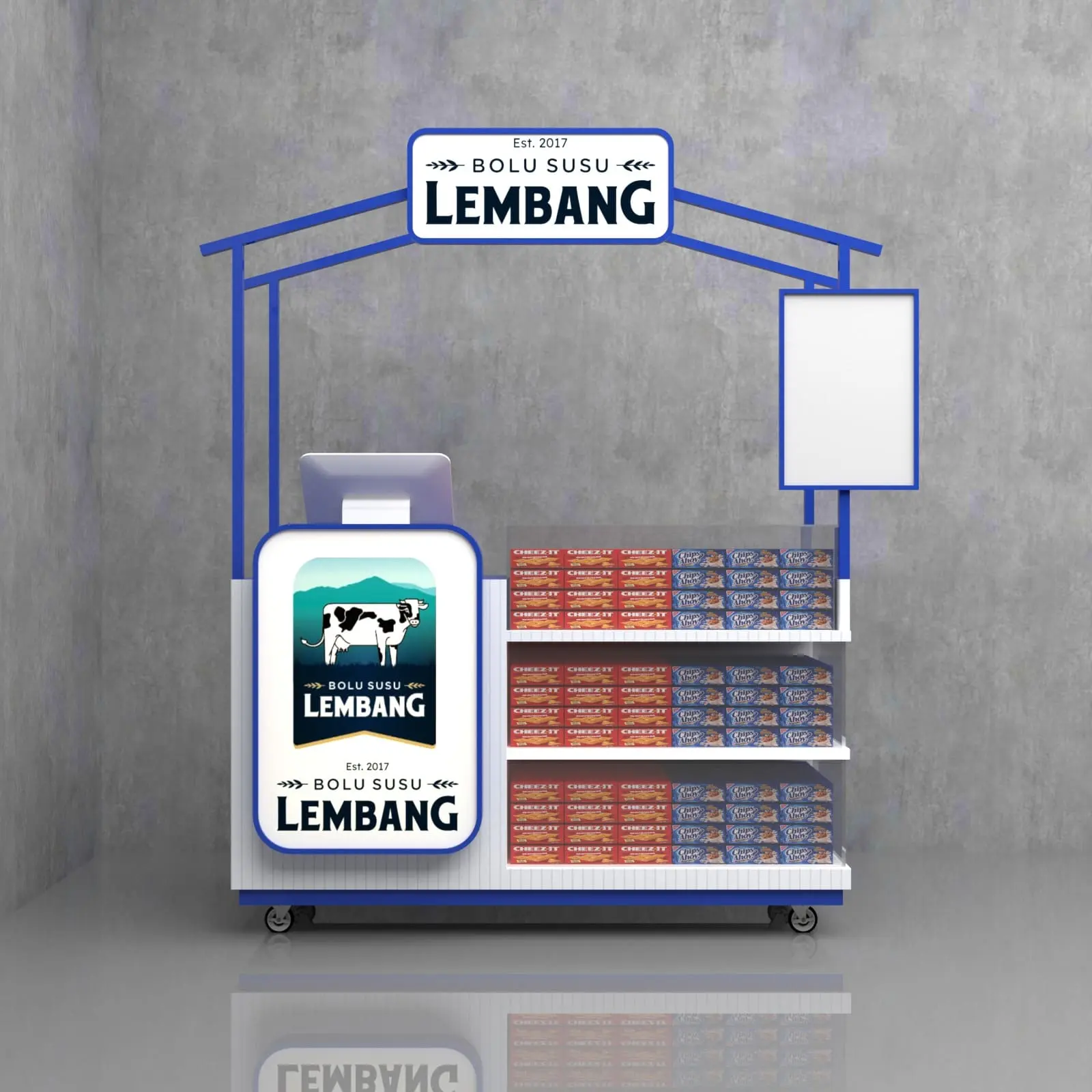 Desain Stand Outlet F&B Franchise - AFARCHITECT.ID